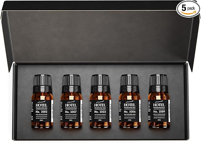 AirScent Hotel Diffuser Oil Gift Set - Casino Royale Fragrances - 10 mL, 0.34 fl oz Fragrance Oil Gift Set - Inspired by The Aria, The Wynn, Luxor, The W, and The Atlantis Bahamas