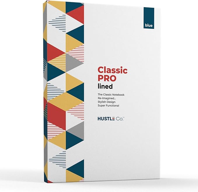 Thick Hardcover Journal Notebook - Ruled/Lined A5 (5x8 inch), Deluxe 120gsm Paper, Lays Flat for Writing, Professional Notebooks for Work, Business, Office, Executive, Gifts for Men and Women - Blue