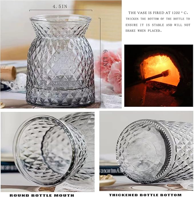 Faux Flowers in Vase - Hydrangea Fall Centerpieces for Tables Fake Flowers with Vase Dining Table Decor, Fake Roses Chrysanthemum Fall Flowers Artificial for Decoration