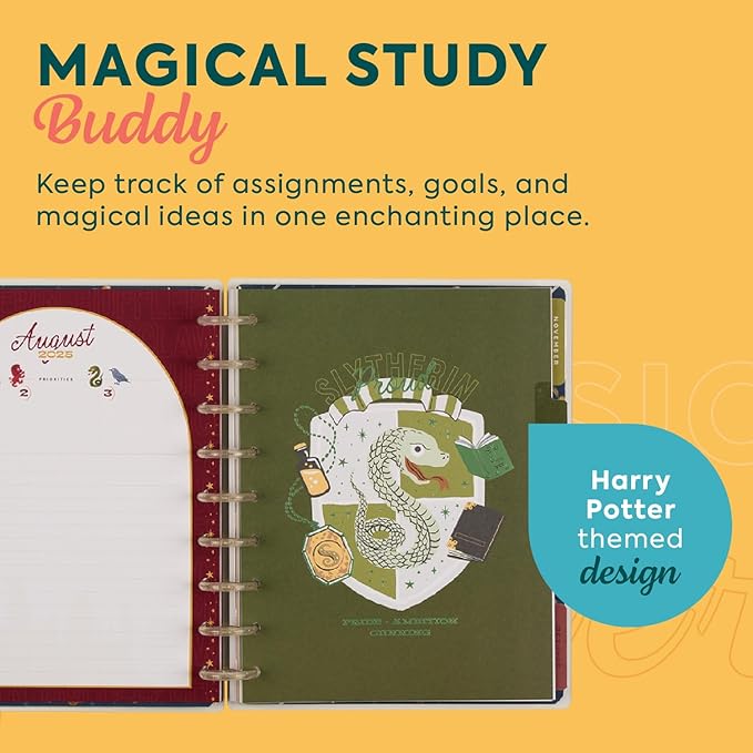 Happy Planner Harry Potter Disc-Bound 12-Month July 2025–June 2026 Planner, Classic Size, Student Layout, Back to Hogwarts