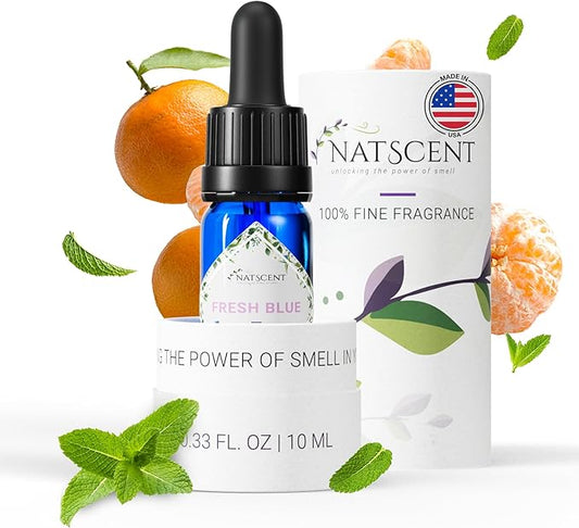 Fresh Blue Essential Oils for Diffusers for Home, Nature-derived Fresh Linen Essential Oil, Long-Lasting & Family-Friendly Diffuser Oils Scents, IFRA Certified, Cold Air & Ultrasonic - 0.33 oz