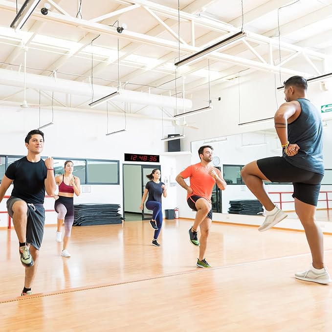 Ivation Huge Oversized 60" Large Digital LED Clock | Big Digital Clock w/Multi-Function Display – Stopwatch, Timer, Alarms, Temp & Date | 6 Brightness Levels, Time Memory & Remote (Red)