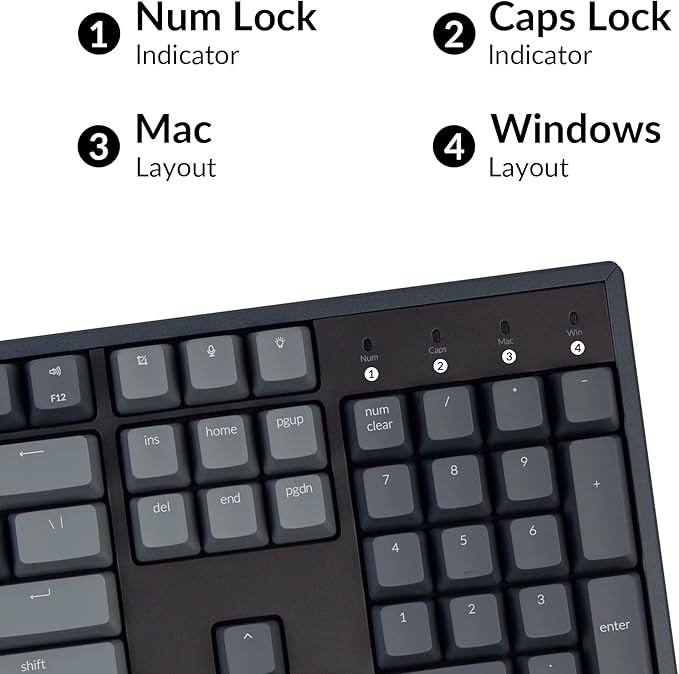 Keychron K10 Full Size 104 Keys Bluetooth Wireless/USB Wired Mechanical Gaming Keyboard for Mac with K Pro Brown Switch/RGB Backlight/Multitasking Computer Keyboard for Windows, Aluminum Frame
