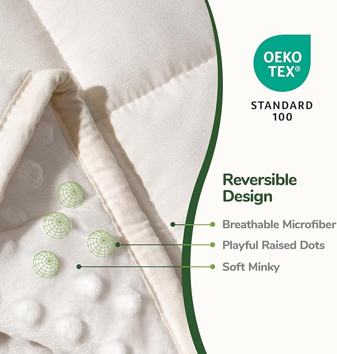 Sivio Weighted Blanket for Adults Queen Size 20 lbs, Soft Heavy Blanket for Stress Relief and Sleep Promotion, Cooling Weighted Throw Blanket for All-Season, White, 60 x 80 inches