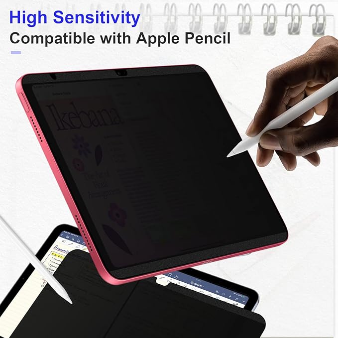Magnetic iPad 10th generation (2022) / 11th generation (2025) Privacy Screen Protector, iPad 10.9 inchAnti Blue Light Glare Spy Privacy Filter