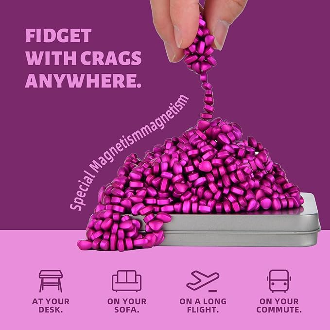 Magnetic Putty Rocks,Rose Red More Than 600 Weak Magnetic Smooth Ferrite Pebbles, Magnet Rock Desk Toys and Time-Killer for Adults