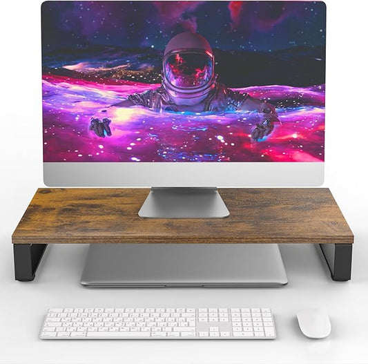 Ywin Monitor Stand Riser, Computer Monitor Stand for Desk Laptop Riser Underneath Storage for Office, Home and School, Large Size 23.6''L x 15.7''W