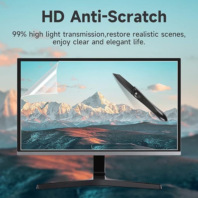 2 Pack 21.5 Inch Anti Glare Screen Protector, Eye Protection Anti Scratch Matte Screen Protector for 21.5 Inch with 16:9 Aspect Ratio Monitor Screen