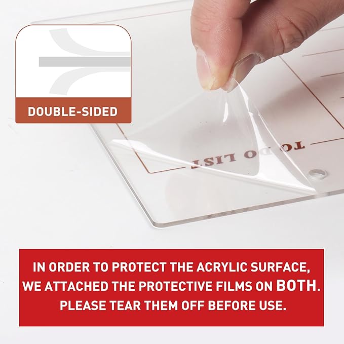 Desktop Glass Dry Erase & Acrylic Aesthetic Calendar Weekly to-do List Combo, Small Magnetic Standing Whiteboard, Desk Flip Easel Calendar with Accessories for Home Office Supply, Teal Blue, 9 x 7''