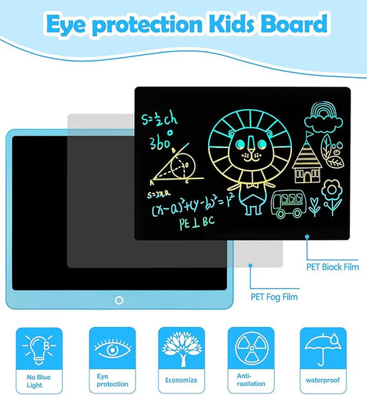 LCD Writing Tablet Doodle Board, 16inch Colorful Drawing Tablet Writing Pad, Kids Travel Essentials, Toddler Toys for 3 4 5 6 7 8 Year Old Girls Boys- Christmas and Birthday Gifts