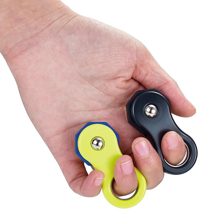 2 Pack Fidget Toy,Fidget Spinner Toy for Adults and Kid,Gifts Suitable for Children with Autism and ADHD,Quiet Office Desk Toy,Excellent for Relieving Stress and Anxiety Toys (Black & Yellow)