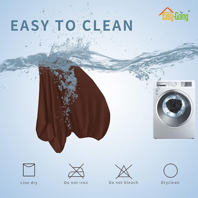 Easy-Going Stretch Individual Loveseat Couch Cushion Cover Sofa Cushion Furniture Protector Sofa slipcover Soft Flexibility with Elastic Bottom (2-Piece Loveseat Cushion Cover, Coffee)