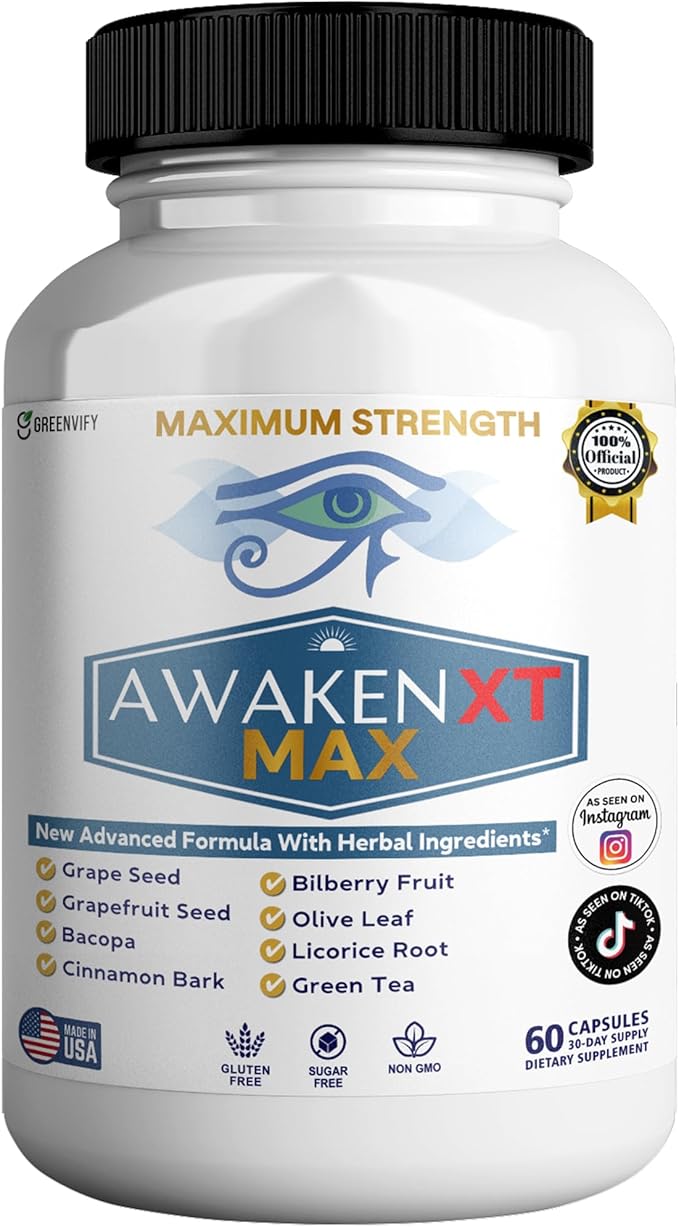 Awaken XT Max Nootropic Supplement, 60 Capsules, with Vitamins & Herbal Blend, 30 Day Supply (1)