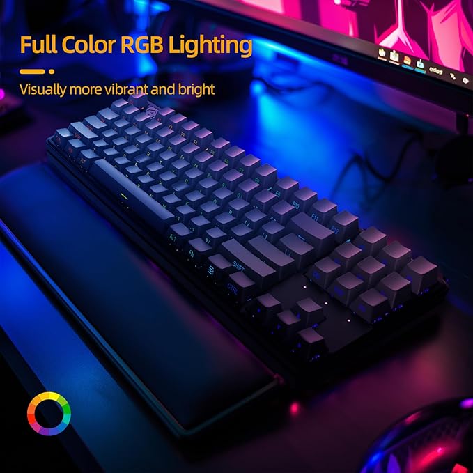 IROK NA87PRO 87 Keys Wired Magnetic Keyboard, RGB, hot Swappable Rapid Trigger Gaming Keyboard for Win/Mac/Gamer-Black