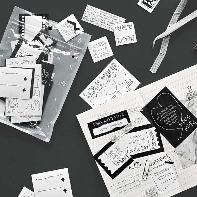 [Monolike] Little Doodle Sticker Pack (102Pcs)_(Variety Pack, Journal, Scrapbook, Waterproof, Fancy Sticker)