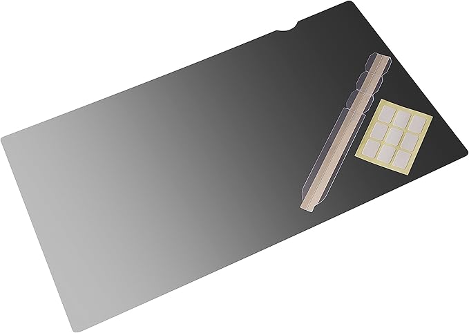 19.5 inch Computer Privacy Screen (16:9) - Black Security Shield - Desktop Monitor Protector - UV & Blue Light Filter by Akamai (19.5 inch Diagonally Measured, Black)