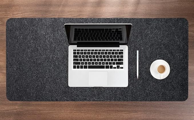 DAWNTREES Large Felt Desk Pad, 40''x16'' Full Desk Mouse Pad, Office Computer Desk Mat for Keyboard,100X40cm Felt Desk Mat for Desk Pad Protector