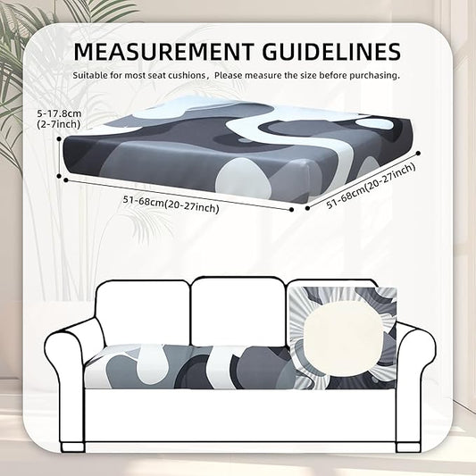 8Pcs Stretch Patio Cushion Coversfor Outdoor Couch Cushion Covers Replacement,Outdoor Sofa Covers Patio Slipcovers Couch Cover,Washable Furniture Cover (Pattern 1, Cover Only)