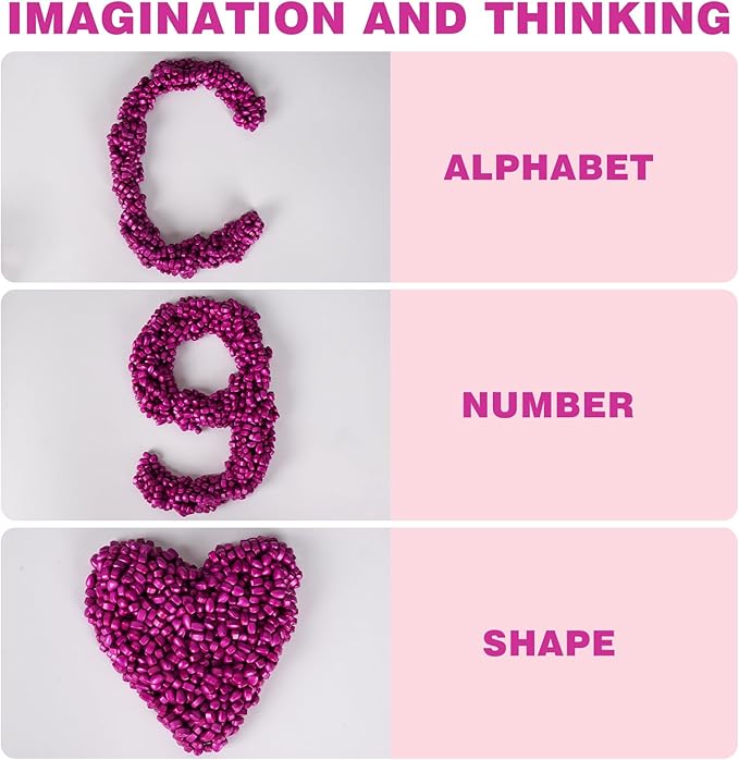 Cool Fidget Slime Party Favors, Pink, Magnet Balls, Anxiety Desk Toy, Stress Relief, EDC, Hematite Magnetic Stones