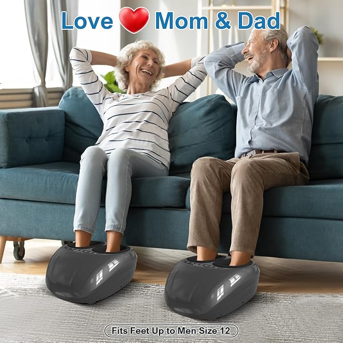 Shiatsu Foot Massager, Foot Massager Machine with Heat, Remote Control, Multiple Massage Modes & Adjustable Intensity, Deep-Kneading Massager Fits Feet Up to Women Size 12, Black/ZL7