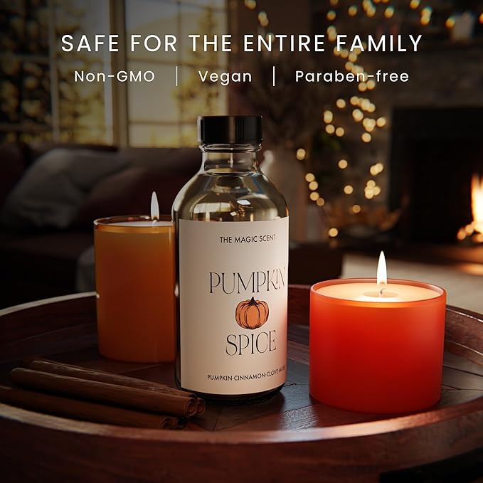 Pumpkin Spice Aroma Oil - Diffuser Oil Scent - Cold-Air & Ultrasonic Diffuser Oil - Pumpkin Essential Oil - Essential Oils for Diffusers Aromatherapy - 8.5 fl oz, 250 mL