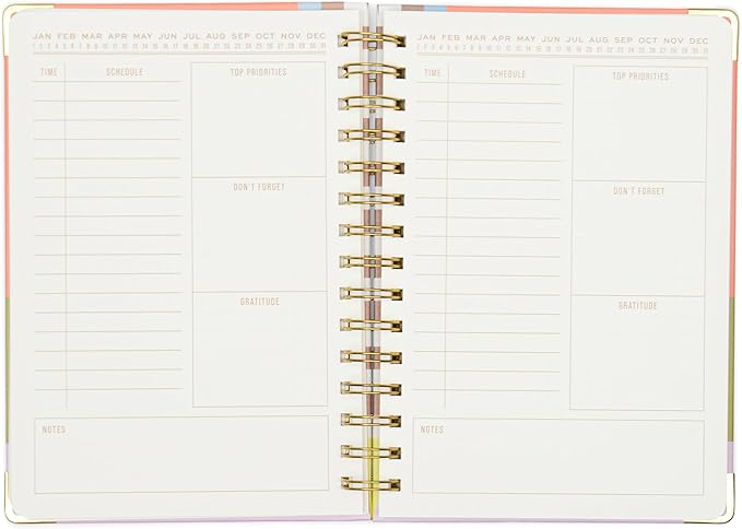 DesignWorks Ink 6.2" x 8.3" Undated 13 Month Weekly Planner, Geo Checks