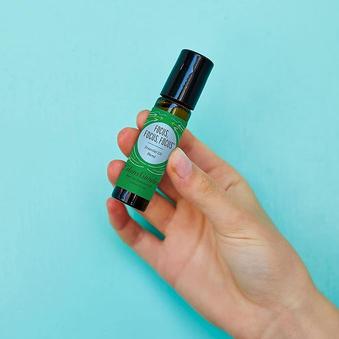 Edens Garden Focus, Focus, Focus Essential Oil Roll-On Blend- 100% Pure Premium Grade, Natural, Therapeutic, Aromatherapy, Kid & Skin Safe, The Best for Comfort, Tension Pre-Diluted 10 ml (.33 fl oz)