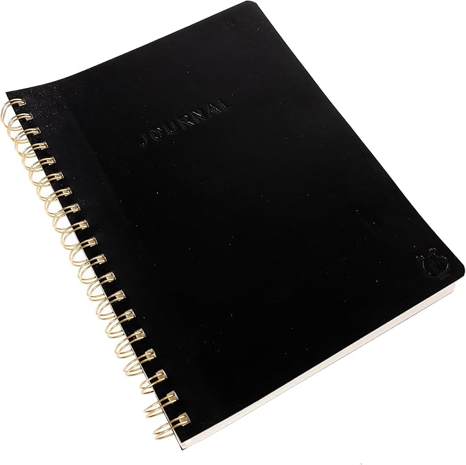 Graphique Apollo Vegan Leather Journal, Spiral Notebook for Writing, 192 Lined Pages, 8” x 10”