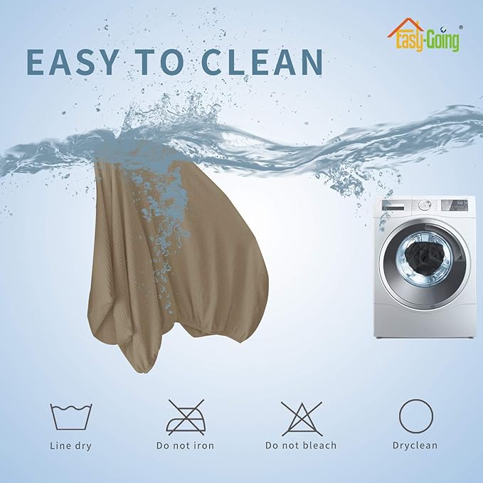 Easy-Going Stretch Cushion Cover Sofa Cushion Furniture Protector Sofa Seat Sofa slipcover Sofa Cover Soft Flexibility with Elastic Bottom(Oversized Sofa Cushion,Tan)