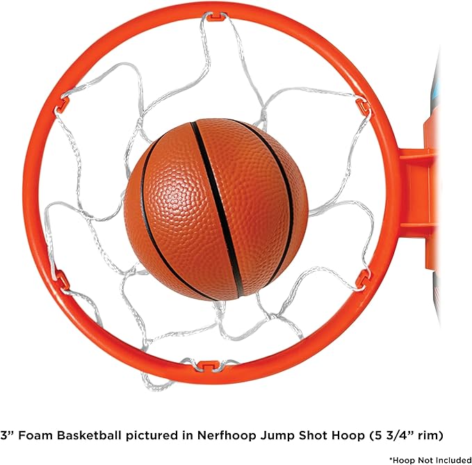 Soft Foam Mini Basketball - 3" Ball for Nerf Hoops & Indoor Play - Durable & Lightweight, Textured Surface, Compatible with Nerf Hoop - Set of Multi-Pack Balls for Swishing & Practicing Basketballs