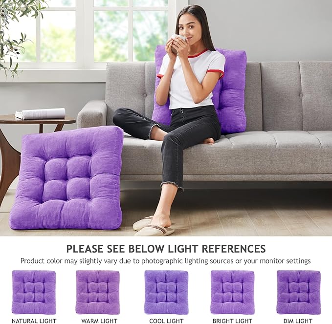Degrees of Comfort Floor Cushion 22: Square Purple 22x22x4 Gusset Square-1PK
