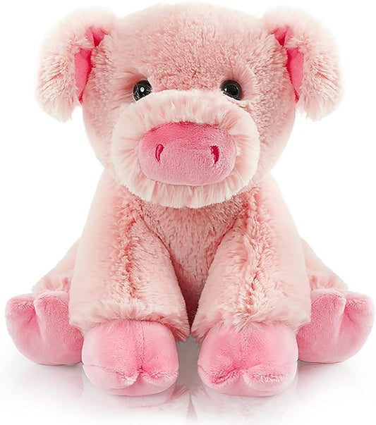 Stuffed Pig Sitting Toys Plush Animal, Realistic Pig Stuffed Animal Plush Toy Filled in Limbs 8.5 Inch Soft Huggable Gifts for Kids with Stuffed Animals Birthday Gift for Girls Boys