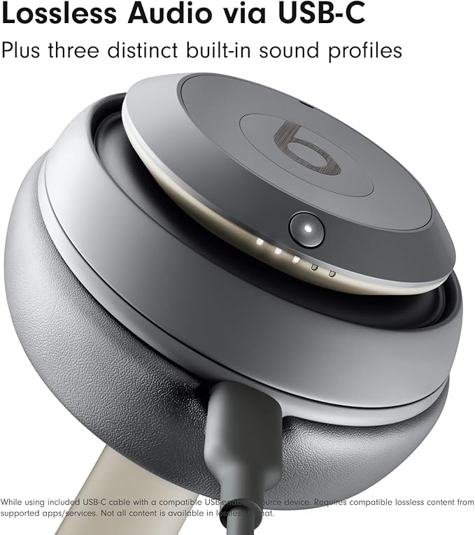 Beats Studio Pro - Wireless Bluetooth Noise Cancelling Headphones - Personalized Spatial Audio, USB-C Lossless Audio, Apple & Android Compatibility, Up to 40 Hours Battery Life - Sand Gray
