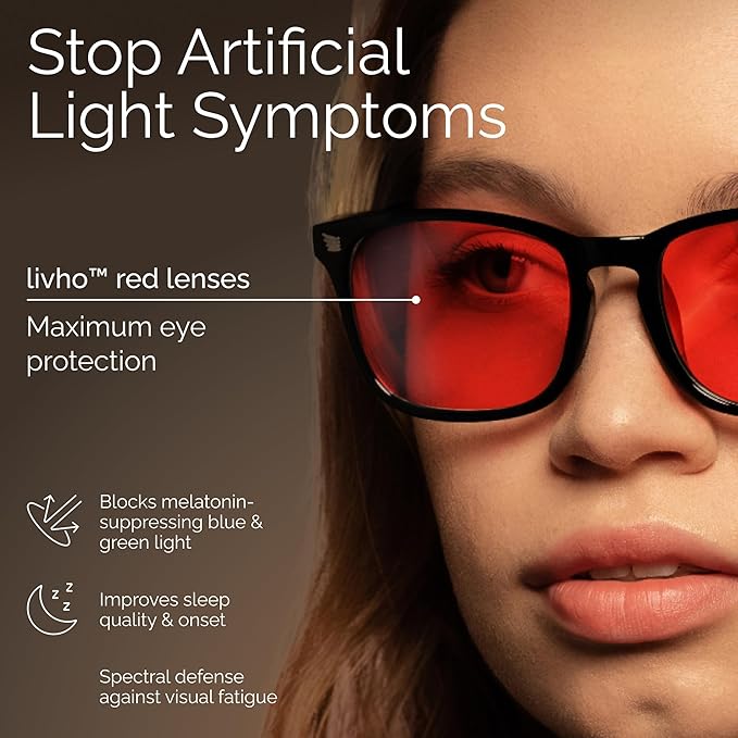 livho High Tech Blue Light Glasses - Advanced up to 99% Blue Light Blocking Computer Glasses - Screen Fatigue & UV Protection