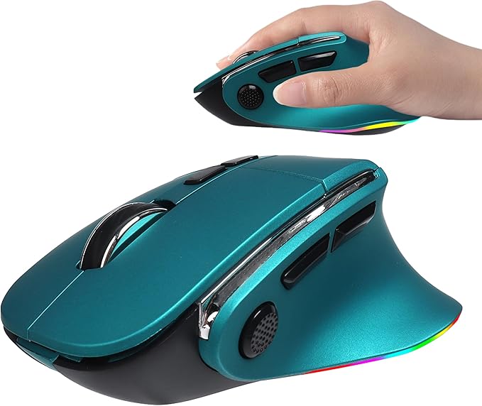 Ergonomic Mouse Large Middle Hands Dual Mode(Bluetooth+USB)Rechargeable Vertical Carpal Tunnel Bluetooth Wireless Mouse for PC/Laptop/Computer/Desktop/Tablet/ipad/Macbook Air/Pro Office Work Gift