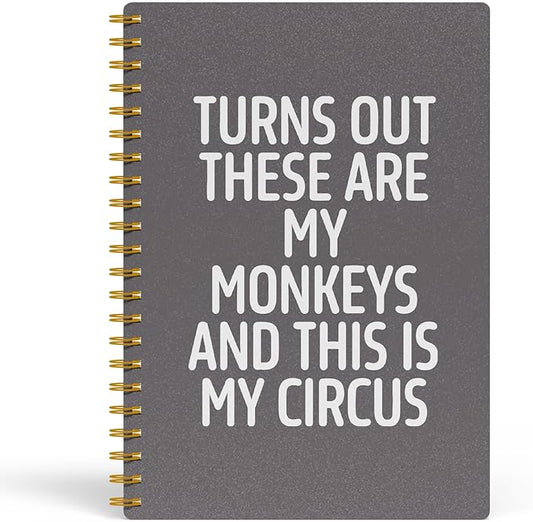 EKGJW Funny Notebooks for Work,Gray Aesthetic Journal, Funny Boss Day Gifts, Boss Gifts for Men Women, Funny Gifts for Boss, Boss Office Decor, Spiral Notebook 5.5x8.3 Inch