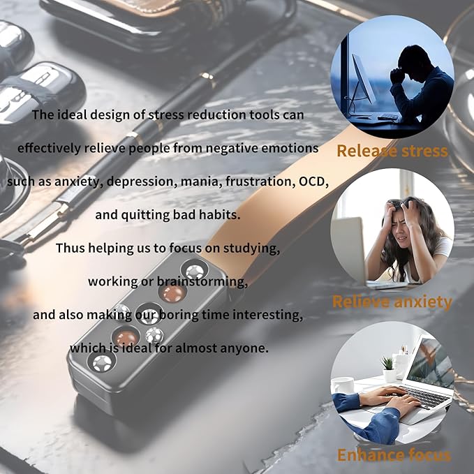 Fidget Slider for Adults, Fidget Slider Toy, EDC Fidget Toys Adults Slider Fidget Toy, (Dark Blue)