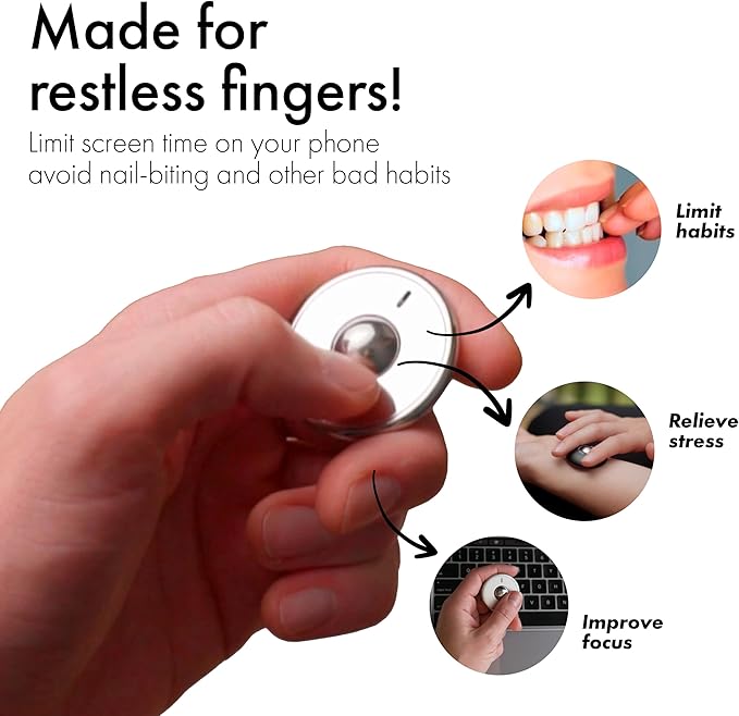 ONO Scroller- Handheld Fidget Toy for Adults | Help Relieve Stress, Anxiety, Tension | Promotes Focus, Clarity | Compact, Portable Design (Scroller Natural SS)