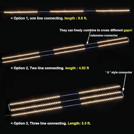 Under Cabinet LED Lighting kit, 6 PCS LED Strip Lights with Remote Control Dimmer and Adapter, Dimmable for Kitchen Cabinet,Counter,Shelf,TV Back,Showcase 2700K Warm White, Bright, Timing