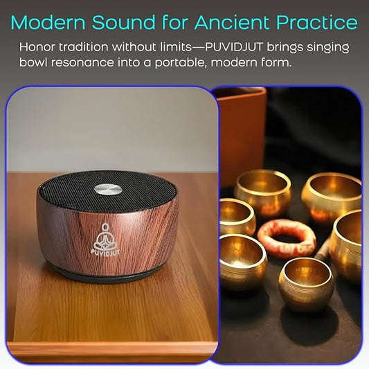 Sound Frequency Machine,Meditation Generator Instrument,Tone Device Tools - Solfeggio Frequencies Bath for Yoga, Mindfulness, Vibration System of Chakra Balancing, 5 Tones, 3 Timers