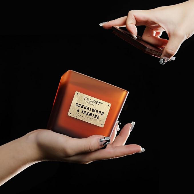 Scented Soy Candles, Deluxe Noble Aromatherapy Candles, Sandalwood & Jasmine, Candles for Home Scented, 7.05oz