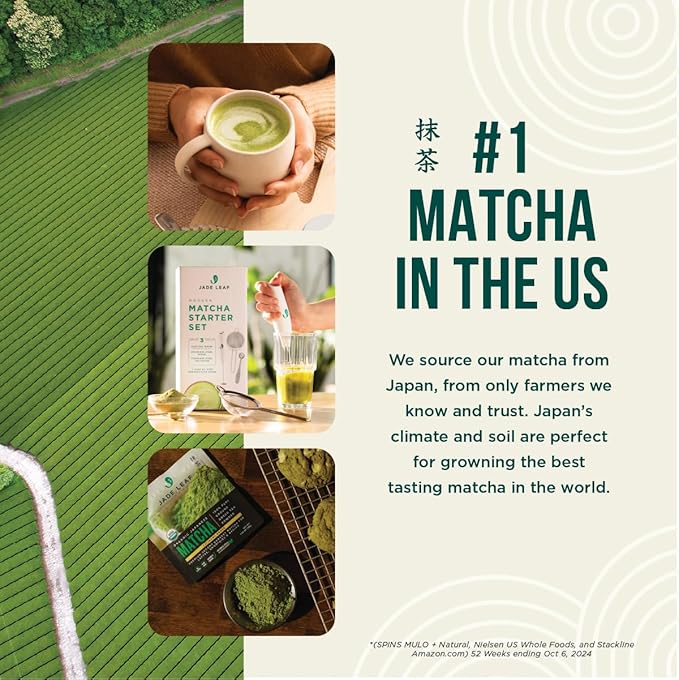 Jade Leaf Matcha Organic Culinary Grade Matcha Powder - Premium Second Harvest - Authentic Japanese Origin (3.53 Ounce Resealable Pouch)