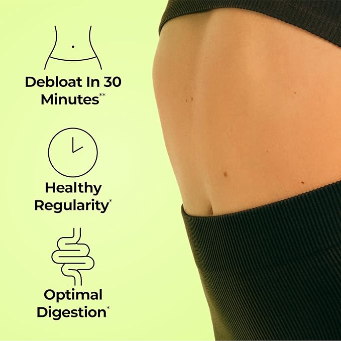 HUM Flatter Me Digestive Enzymes Plus Prebiotics & Probiotics, Digestive Health Bloating Supplement for Women & Men, Fast Acting Anti Bloat Pills Multi Enzyme for Debloating, Vegan, 60 Capsules