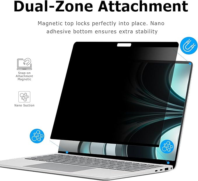 Megoo Privacy Screen for Macbook Pro 13 Inch (2016-2022, M1, M2) / Macbook Air 13 in (2018-2021, M1), Blue Light Filter, Matte Finish, Anti-Glare Eye Protection – Premium Business Protection