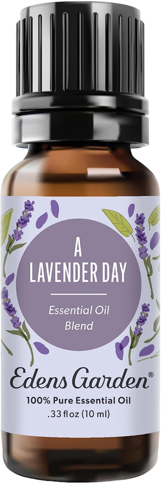 Edens Garden A Lavender Day Essential Oil Blend- 100% Pure Premium Grade, Undiluted, Natural, Therapeutic, Aromatherapy, The Best for Diffusing, Skin, Candle, Laundry 10 ml (.33 fl oz)