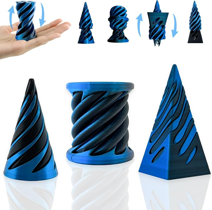 3 Packs Impossible Cone,Spiral Cone Fidget Toy,Impossible Cones passthrough Impossible Pyramid for Relaxing,Spiral Fidget Toy passthrough Impossible Cone,Birthday for Adults & Kids