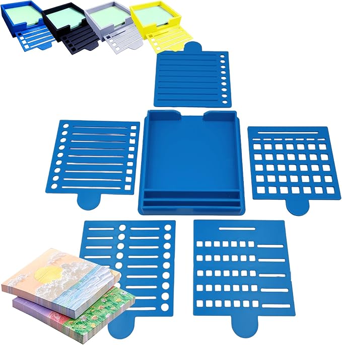 Smarter Sticky Note Kit, Ultimate Sticky Note Holder + 5 Versatile Templates – Organize Notes, 3x3 Sticky Note Holder, Boost Productivity & Master Daily Planning (Blue)