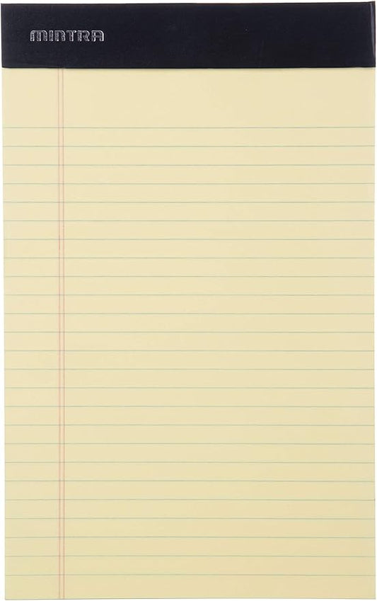 Mintra Office Legal Pads - ((BASIC CANARY 6pk, 5in x 8in, NARROW RULED))