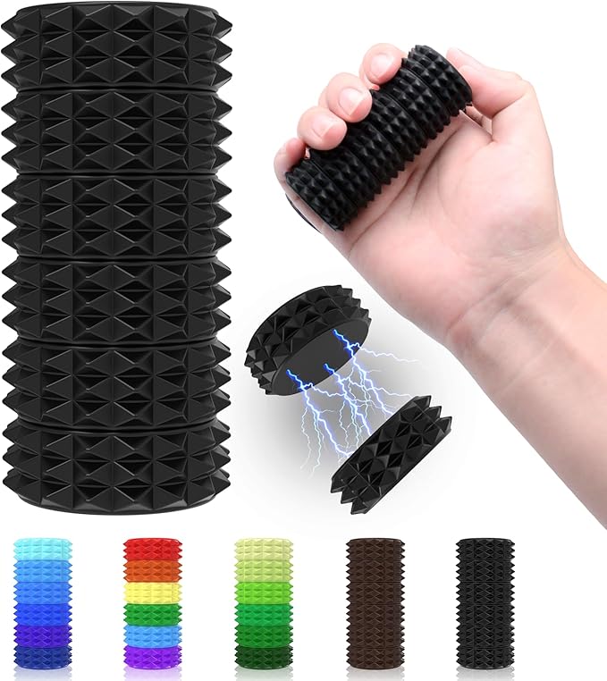 Magnetic Little Ouchies Pain Fidget Toys,Pain Stim Fidget Sensory Toys for Adults Stress Anxiety Relief,Small Quiet 3D Printed Fidgets Spiky Grippie Toy Office Workers Gifts (1 PCS Black)