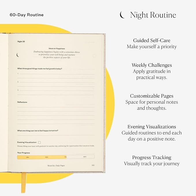 Intelligent Change Prince EA 3x Happier Journal - Guided Self Care 2025 Gratitude, For Men and Women with Daily Prompts, Inspirational Guides and Motivation for Enhanced Joy, Mindfulness & Well-Being